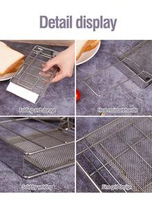 1个304不锈钢户外吐司架，可折叠面包冷却架，烘焙冷却架，多功能厨房架，通风防潮耐用专业烘焙冷却架 - 彩色 - 查看 9