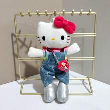 Sanrio Hello Kitty长腿时尚连衣裙 Hello Kitty背带裤 Hello Kitty猫咪包包挂饰 可爱Hello Kitty背包钥匙扣 Hello Kitty毛绒娃娃吊坠 - 彩色 - 查看 5