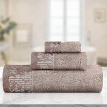 SUPERIOR Juego de Toallas de algodón de 3 Piezas, Borde Floral Jacquard Dobby, Felpa de Secado rápido, baño Decorativo, Ducha, baño, Incluye 1 Cuerpo, 1 Mano, 1 Toalla de Rostro, colección Wisteria, - turquesa - Ver 7