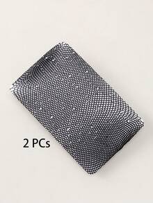 1條豪華閃爍薄網絲襪,配有鑽石細節,適用於兒童日常穿著 - 黑與白 - 查看 12