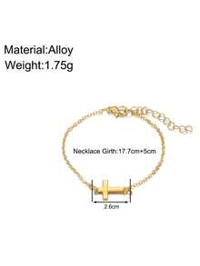 1pc Minimalist Criss-Cross Pendant Bracelet, Suitable For Women's Daily, Date And Party Wear - Model B Cross Bracelet - View 5