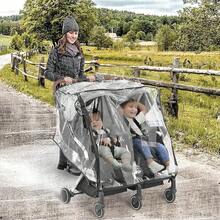 Cubierta de Lluvia para Cochecito, Protección de Lluvia y Viento Transparente Cochecito, Protección el Polvo, Accesorio para Carriola de Protección para los Ojos para Uso en Exteriores(L) - G-2 - Ver 8