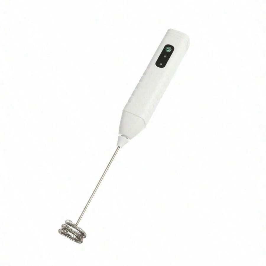 Batidora Eléctrica Portátil - Espumador de Leche Matcha/Cappuccino, USB-C 12cm - Blanco - Ver 1