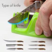 PZW Kitchen IQ Edge Grip - Afilador de cuchillos 2 etapas Verde 12537 - VerdeCarburo - Ver 10