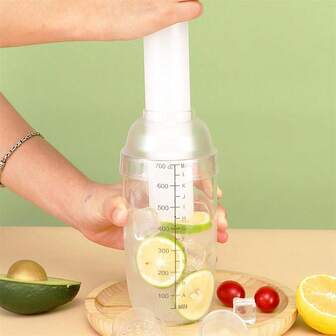 7Pcs/Set Drink Shop Special Tools, Including Hand Shaken Shaker Cups, Mash Juice Stick, Measuring Cups And Spoons, Ice Clips, Hand Beaten Lemon Tea, Mixer Set, Suitable For Home, Party, Restaurant Drink Mixing Tools Set Valentine's Day