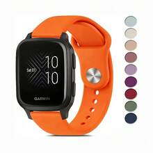 Quick Release Watch Bands Compatible With Garmin Venu Sq/Venu Sq 2 - Soft Silicone Sport Strap, 20mm - 20mm - View 9