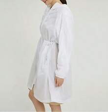 Adidas Women's Neo Long Lightweight Jacket Sports Outerwear - White - View 8