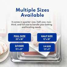 Commercial Aluminum Sheet Pan & Silicone Baking Mat Set for Foodservice, Ideal for Baking - Aluminio - Ver 8