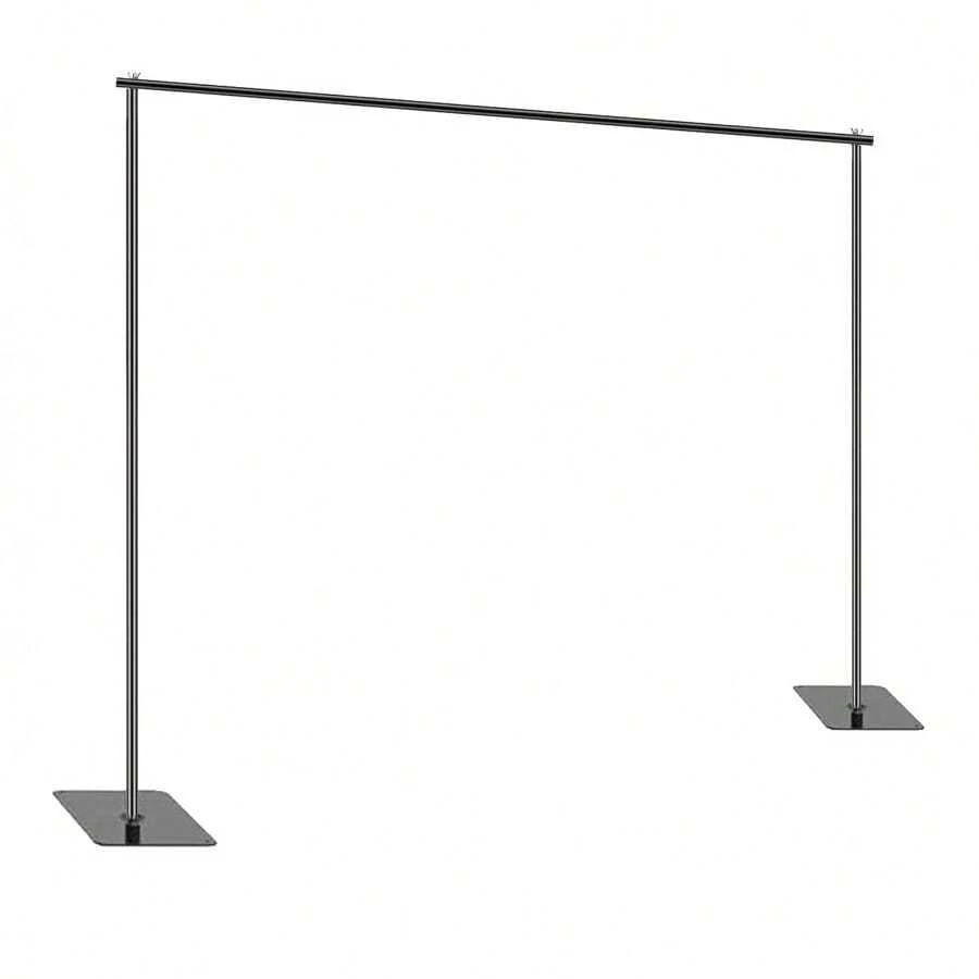 Wedding Backdrop Stand - 10x6.5FT  Heavy Duty Adjustable Metal Background Support System For Photography Studio, Projector Screen, Banner & Party Decor - 黑色 - 查看 1