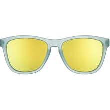 Goodr Sunbathing With Wizards Polarized Sunglasses, Medium Sized (OG), Light Blue Translucent Frames With Gold Mirrored Reflective Lenses, UV400 Protection, No Slip, No Bounce - 1 - 查看 3