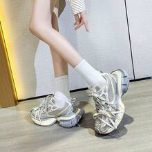 Thick-Soled Comfortable Dad Shoes Classic Casual Versatile Women's Height-Increasing Shoes Spring And Autumn New Men's Shoes Unisex - 灰色 - 查看 8