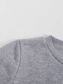 Disney Mickey Mouse Print, Fall/Winter Children's Crewneck Sweatshirt, Perfect For Boys' Everyday Play, Long-Sleeved Top, Ideal As A Christmas Gift. - 灰色 - 查看 3