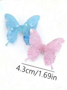 510件/套彩色可爱发饰套装，包括闪亮蝴蝶发夹、彩虹发圈、可爱花朵装饰、亮丽发饰 - 适合女孩日常、派对、旅行，打造甜美发型的必备单品 - 彩色 - 查看 8