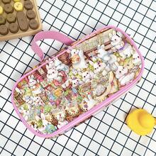 This Adorable Cartoon-Themed Student Pencil Case Features A Convenient Carrying Handle And A Large Capacity Design, Easily Holding Pencils, Erasers, Rulers, And Other Stationery Items. It's A Great Organizer For Your Desk And A Practical Must-Have For Students Starting The New School Year.,Bag - Multicolor - View 1