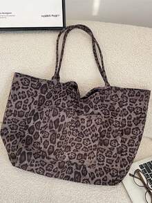 New Autumn/Winter Leopard Print Large Capacity Shoulder Bag, Suitable For Daily Use, Commuting, School And Casual Occasions - Multicolor - View 15