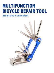 11-In-1 Bicycle Repair Tool Kit, Including Mountain Bike Wrench, Screwdriver, Chain Tool, Hex Wrench, Spoke Wrench And Other Multifunctional Bicycle Maintenance Tools - Multicolor - View 2