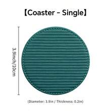 Leather & Wooden Coasters, Heat-Resistant, Anti-Slip, Creative, Luxury, Suitable For Home And Hotel Use, Minimalist Design