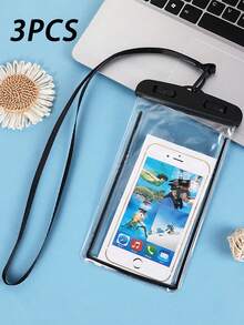 8/6/5/4/3/2/1 件装防水袋，通用防水手机袋，气垫防水手机套，游泳水下防水手机袋，沙滩防水手机干袋，适用于智能手机，圣诞节、万圣节礼物，居家、房间、生日、新年、配件、朋友、趣味礼物、夏季、沙滩