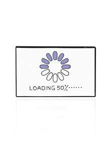 1pc Purple Flame Handcuff, Lightning Earth 404 ERROR Nothing Found LOADING 50% Geometric Pattern Brooch Pin - Multicolor - View 9