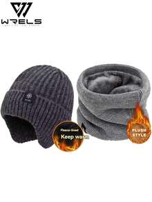 1 男士保暖针织帽带耳罩 - 加厚保暖内衬冬季帽，适合老人、父亲或祖父，黑色，防寒，可手洗，针织帽，升级冰丝版帽子 - 彩色 - 查看 13