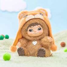 Miniso Wakuku Fluffy Party 系列乙烯基和毛绒盲盒 - 动物连帽衫 + 心形吊坠细节，柔软毛绒和耐用乙烯基材质，是收藏和桌面装饰的理想之选（随机发货 1 件） - 彩色 - 查看 2