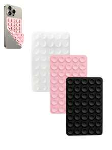 1 件、40 件经典硅胶吸盘双面手持自拍杆和支架、多功能粘性手机支架、可重复使用的粘性垫，用于手机支架或握把、用于自拍、视频等 - 易粘贴、易清洁、适用于 和 Android - 非常适合淋浴、视频录制和摄影，兼容 、Android 手机，生日、家人、朋友的礼物手机配件 - 彩色 - 查看 57