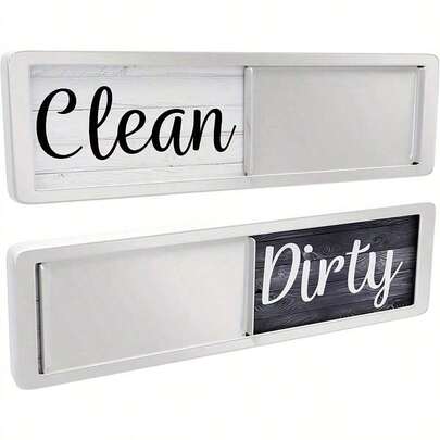 1pc Dishwasher Magnet Clean Dirty Sign Slide Indicator, Strong Magnetic Non-Scratch Clean Dirty Magnet With Optional Adhesives, Easy To Read & Slide Universal Indicator For Kitchen Organization, Fits Countertop Dishwashers, Ideal As New Home Essentials And Best Gifts For Birthday Graduation Women, Perfect For Home Living Kitchen Accessories Kitchen Items Kitchen Accessories Kitchen Tools