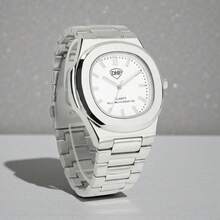 DHP Men's Dress Watch - Assorted Colors, Waterproof. - Black and White - View 1