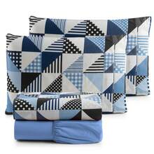 Cotton Sheet Set 4 Pieces Single Double Queen King - GEOMETRIC - View 2