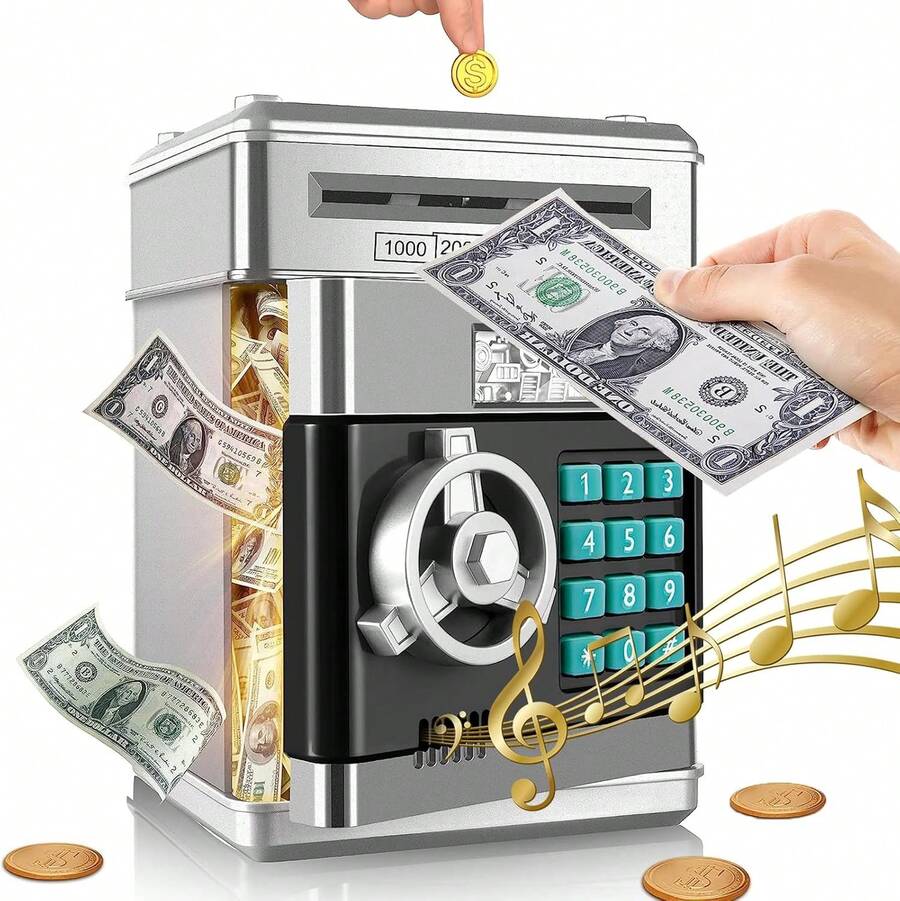 Money Box - Silver - View 1