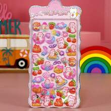 3D Embossed Rainbow Cartoon Animal Stickers, Cute Handmade Stickers For Rewards, Phone, Water Bottle Decals - Multicolor - View 11