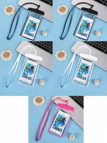 8/6/5/4/3/2/1 件装防水袋，通用防水手机袋，气垫防水手机套，游泳水下防水手机袋，沙滩防水手机干袋，适用于智能手机，圣诞节、万圣节礼物，居家、房间、生日、新年、配件、朋友、趣味礼物、夏季、沙滩