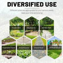 1片重型黑色控制布 - PE园林景观布，适用于花园、草坪和农场，防紫外线、防水、透气，花园控制 | 景观布 | 防水布