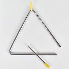 1 pieza Triángulo musical de acero de 4/5/6/7/8/9/10 pulgadas con baqueta, instrumento de percusión - Multicolor - Ver 8