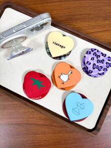 Valentine's Day INS Style Heart-Shaped Magnetic Phone Stand, Cartoon Phone Expandable Foldable Multi-Function Stand, Suitable For Magnetic Phone Cases - Multicolor - View 2