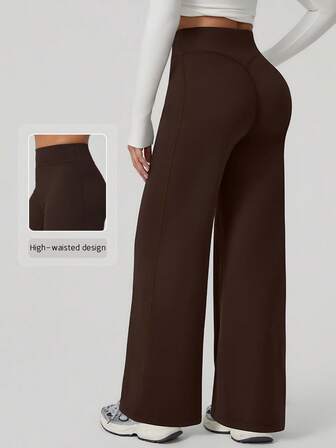 NcmRyu 1Pc Women High Waist Loose Fit Wide Leg Casual Pants Tights