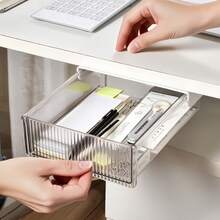 Ngăn kéo dưới bàn, không cần khoan, hộp đựng đồ ẩn, phù hợp cho bàn làm việc văn phòng và học sinh, có thể treo văn phòng phẩm và các vật dụng linh tinh. - Nhiều màu - Xem 3