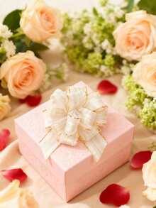 6 piezas - Lazos de cinta con nudo de lazo para envolver regalos, grandes lazos de cinta roja para Navidad - Lazos de cinta reutilizables para cajas y decoraciones, envolver regalos, cestas de boda, cajas de regalo de fiesta de cumpleaños y decoraciones florales, decoraciones de regalo de Navidad, suministros para fiestas de Navidad (Blanco) - Multicolor - Ver 5