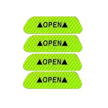 4 件装汽车门反光开启提示贴纸、汽车贴纸和贴花、车门开启反光警示贴纸、防刮装饰贴纸汽车保险杠胶带修理、3.6 英寸汽车警示贴花、夜视防撞保护条、车门开启警示反光贴纸夜间贴花夜光贴纸通用汽车装饰配件，适用于任何车辆，如汽车、SUV、摩托车、自行车等。 - 4 PCS - 查看 14