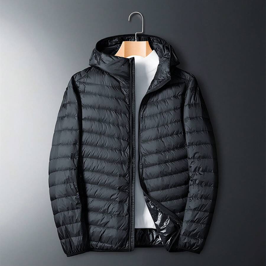 Men's Athletic Down Jackets - Male - Black - View 1