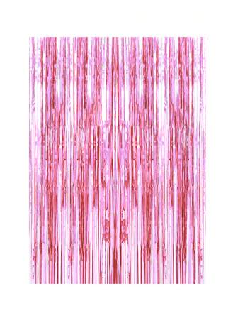 1/2/3/4/5 Pcs Light Pink Metallic Foil Fringe Backdrop Curtain, Birthday Party Decor, Graduation, Gender Reveal, Dance Party Fringe Background