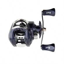 Metal Scrolls 7.1:1 High Speed Fishing Reel Right Hand Baitcasting Reel Brake System 8kg Drag Wheel Bait Casting