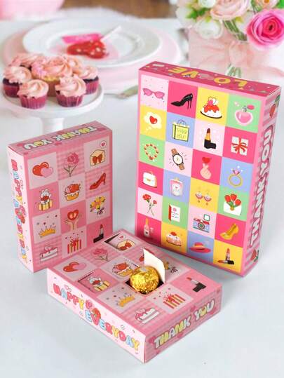 5 piezas/1 pieza Caja de regalo sorpresa, Caja de lotería rellenable DIY, Caja de regalo con forma de corazón con 24/12 compartimentos para cumpleaños, confesión, boda, fiesta, Día de la Madre, Día de la Mujer, regalos para novia, esposa, mamá