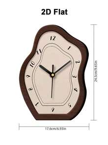 1pc Vintage Creative Desk Clock, Decorative Tabletop Clock, Entryway Clock, Wall Clock, Living Room Decor Display Clock, Battery Operated Silent For Bedroom, Back To School Study Supplies