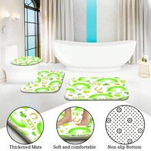 1pc/4pcs St. Patrick's Day Rainbow Lucky Element Shower Curtain Set, Includes Leprechaun, Hat, Beer, Clover, Gold Pot Elements Shower Curtain Set, Bathroom Divider Shower Curtain With Hooks, Anti-Slip Bathroom Mat Carpet, U-Shaped Toilet Mat, Toilet Seat Cover, Holiday Party Home Bathroom Accessories 4-Piece Shower Curtain Set - Multicolor - View 8