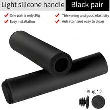 2pcs Anti-Slip Foam Bicycle Handlebar Grips, Mountain Bike Silicone Handlebar Covers - Multicolor - View 4