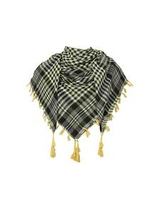 Herren Arabischer quadratischer Schal - vierseitiges Hänge-Schnurrbart-Hahnentrittmuster Kopftuch, Mehrfarbige Optionen (Rot/Grün Lila/Braun) - vielseitiges kulturelles und formelles Bekleidungszubehör für Hochzeiten, Geschäft und Lässig-Outfits - strapazierfähiges und pflegeleichtes Design - Farbe - Übersicht 6