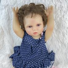 48 CM 19 Inch Full Vinyl Body Reborn Baby Doll Toy For Kids Handmade Fashion Birthday Gift Bathe Play House Bedtime Toy - Muñeca de cuerpo entero de vinilo - Ver 4
