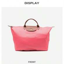 Bolso de mano plegable para mujer, con asa superior, diseño de bolso de mano de gran capacidad, regalo perfecto para novia - Rosa - Ver 2