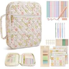 Bible Cover Case For Women Grils, Preppy Bible Bag With Adjustable Shoulder Strap, Waterproof Bible Carrying Tote Bags Holder For Bible Study Supplies Accessories & Christian Gifts - 多種花色 - 查看 1